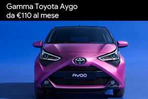 Nuova Aygo con Toyota Safety Sense da 110 Euro al mese da Spazio a Torino