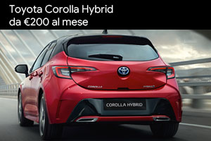Nuova Toyota Corolla Hybrid da 200 Euro al mese con Pay Per Drive da Spazio a Torino