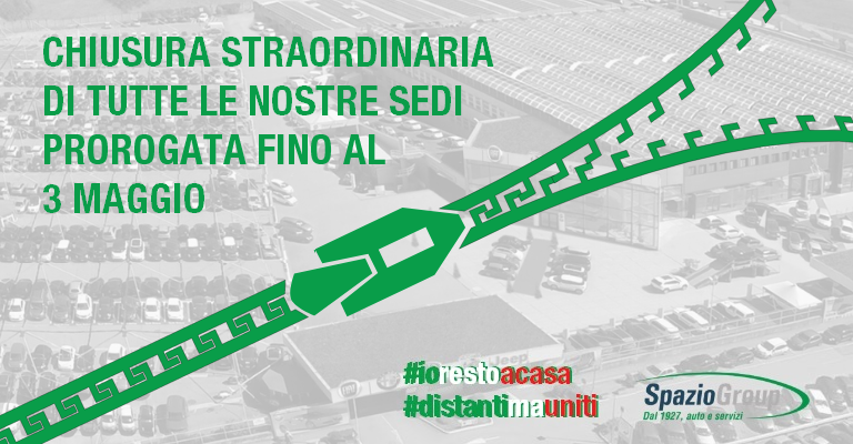 Stop straordinario a tutti i nostri Saloni dal 12 marzo al 3 maggio 2020. #Iorestoacasa #distantimavicini